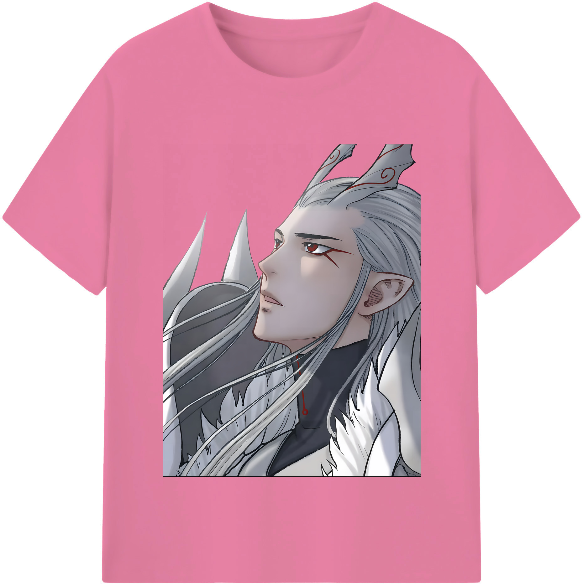 （画像用） Ne Zha 2 ナタ 魔童の大暴れ 綿100％半袖Tシャツ（フロントプリント）